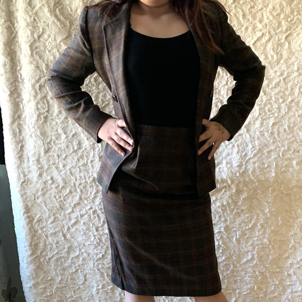 Vintage Larry Levine Pencil Skirt Blazer Suit